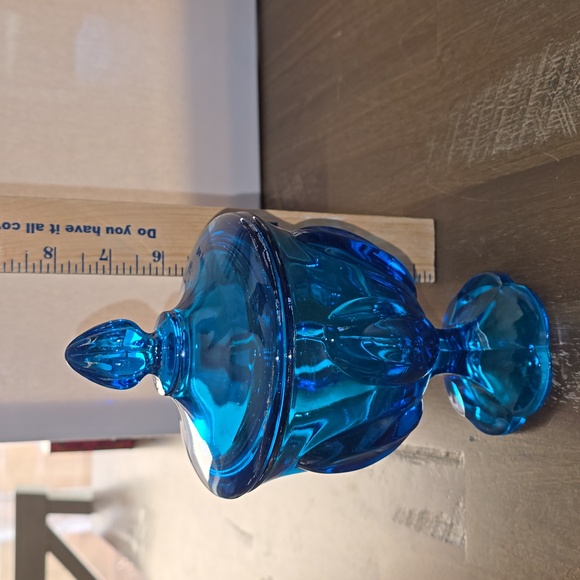 Elegant Blue Glass Candy Jar - Picture 12 of 12